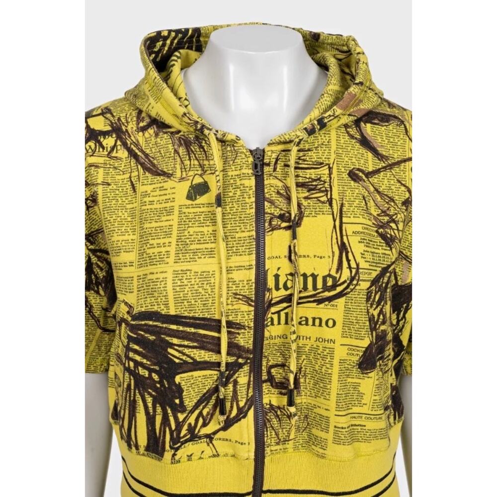 Galliano Vintage Yellow Printed Shorts Suit Set S - Picture 5 of 10